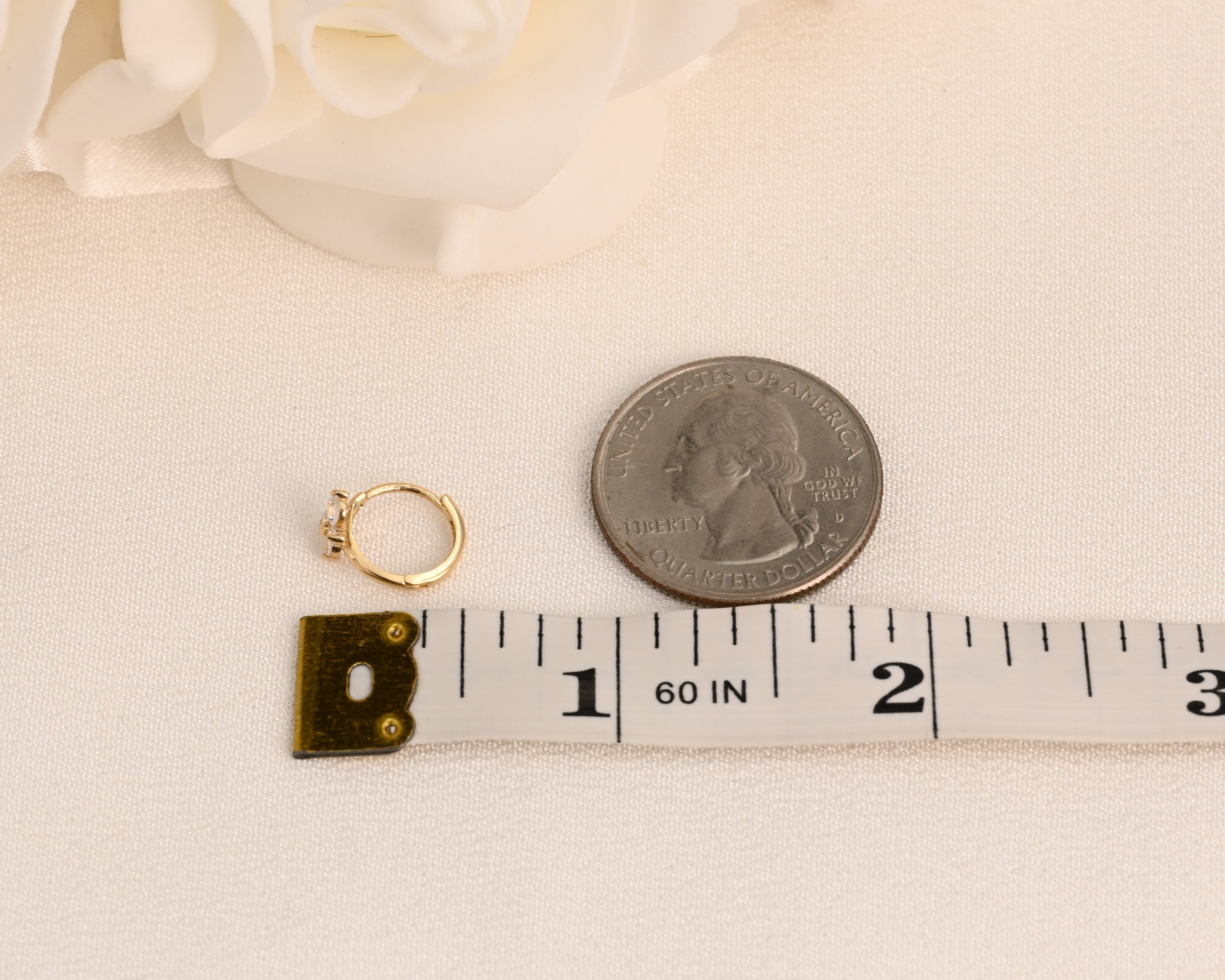 14k Dainty Butterfly Huggies Earrings