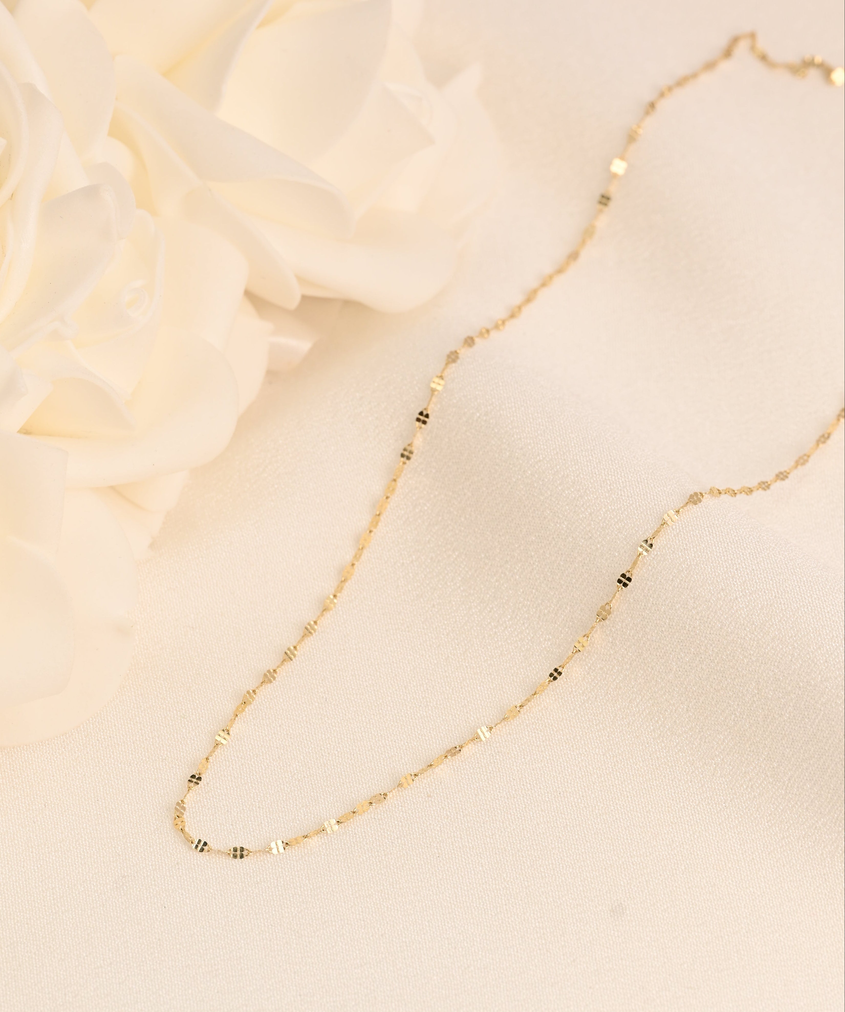 14K Segmented Mirror Necklace