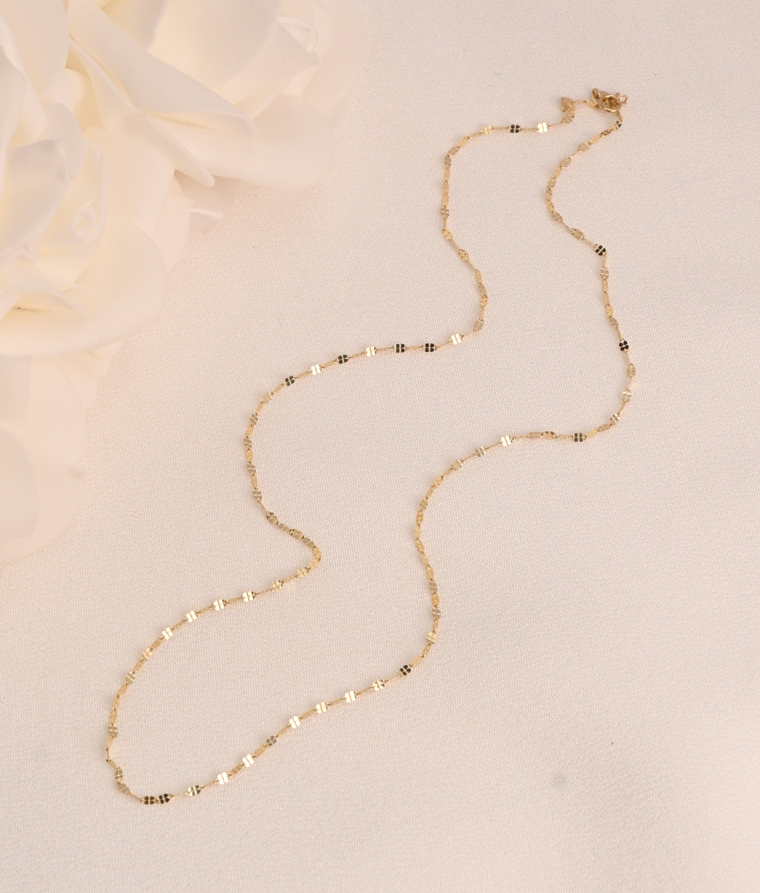 14K Segmented Mirror Necklace