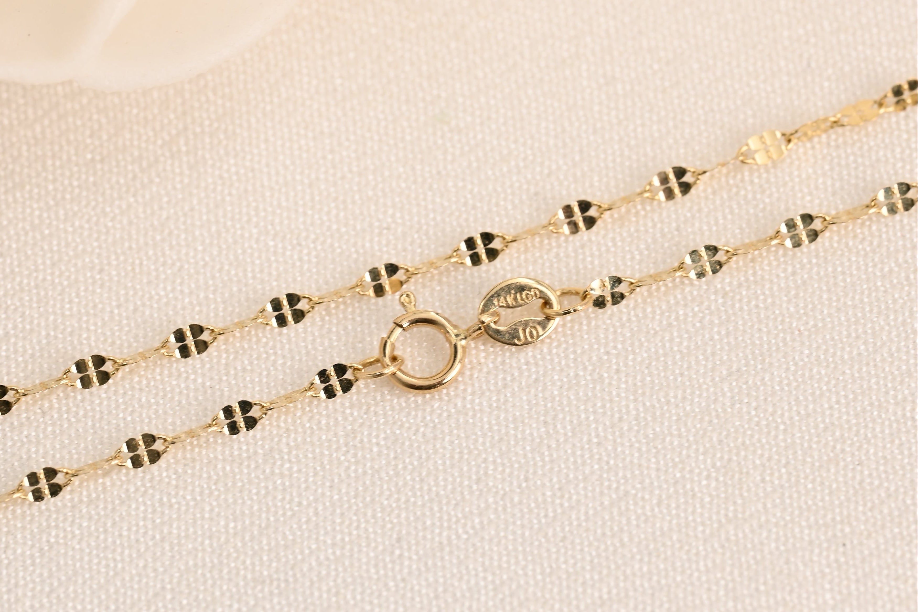 14K Segmented Mirror Necklace