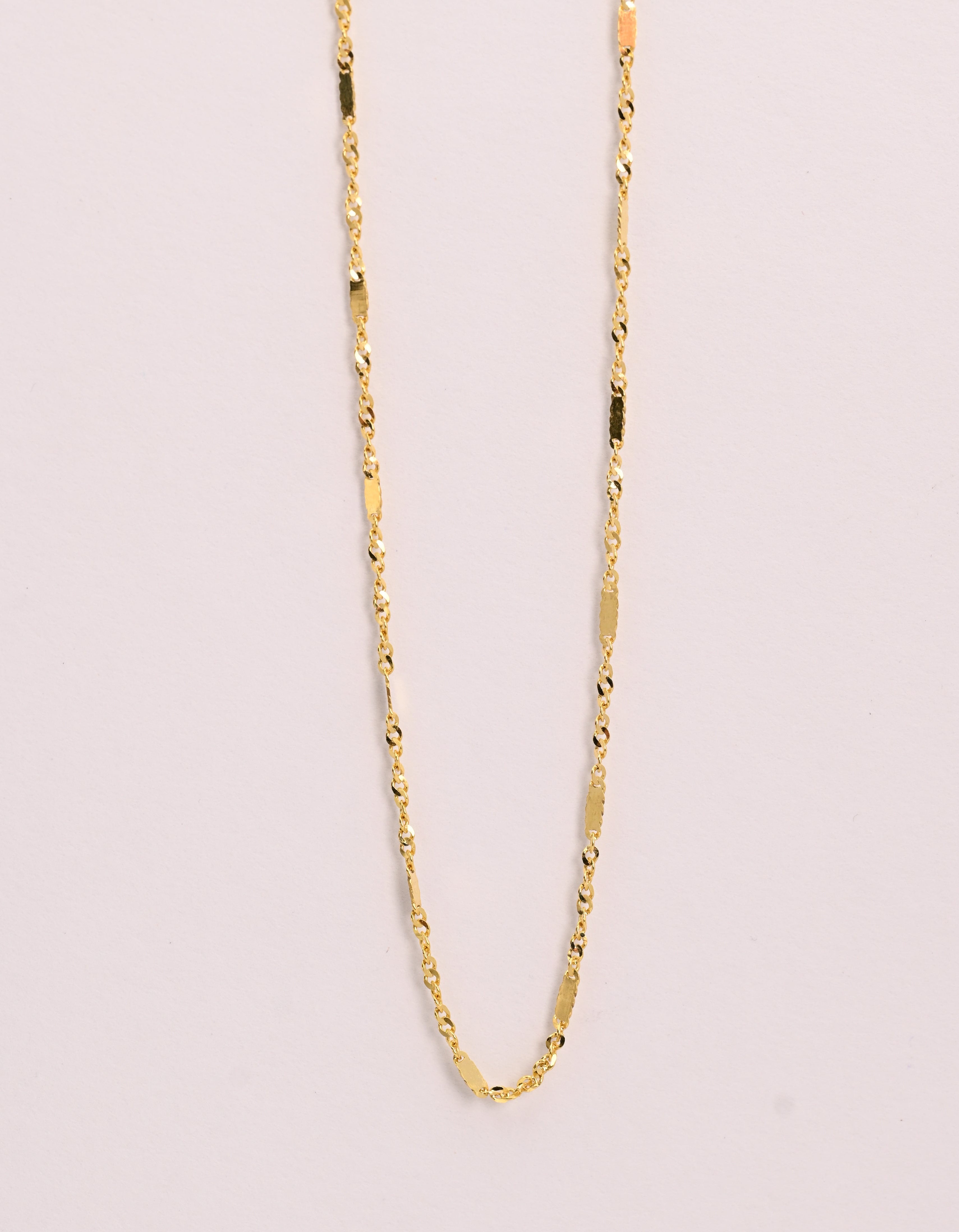 14K Mirror Bar Singapore Necklace