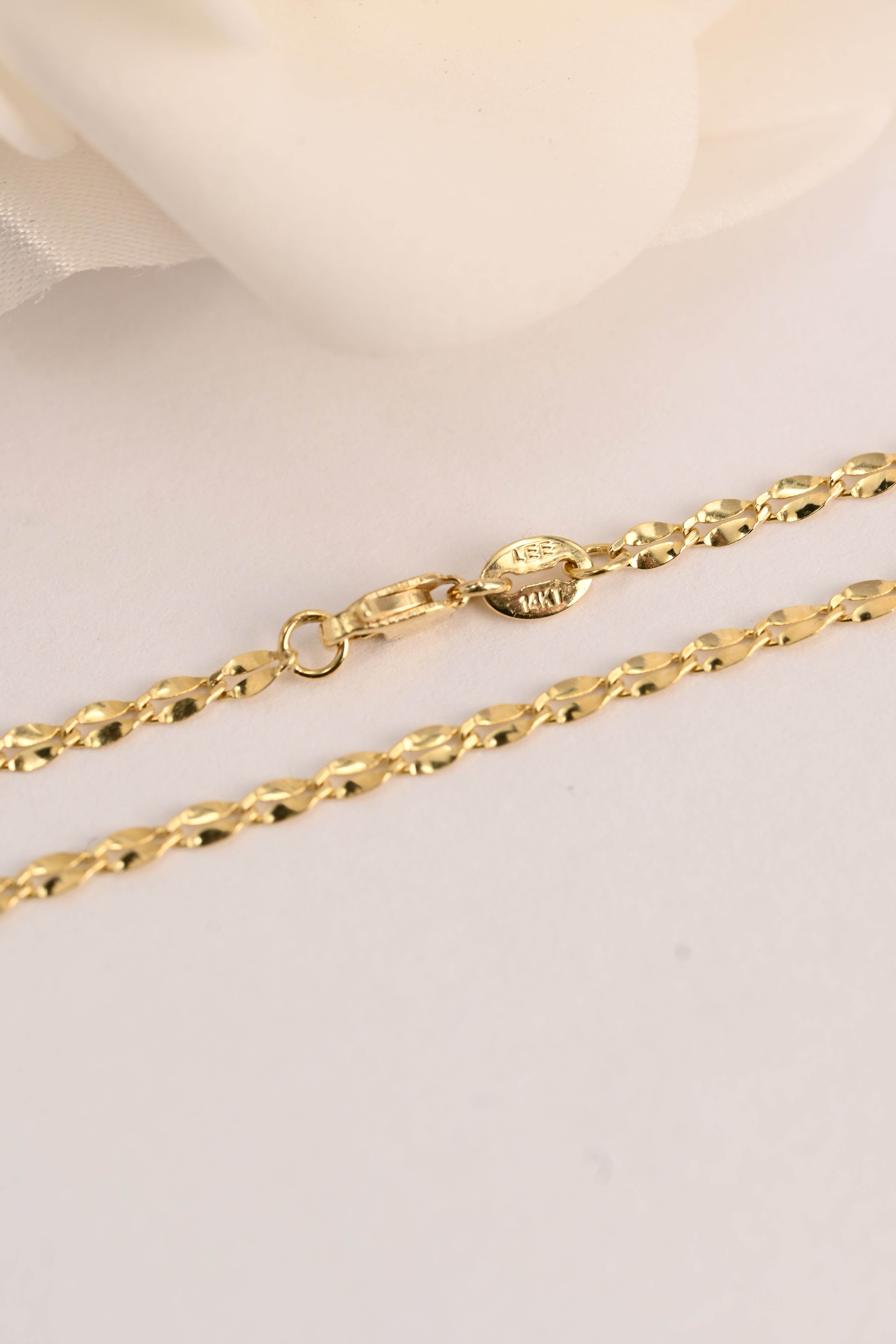 14K Marquise Mirror Necklace