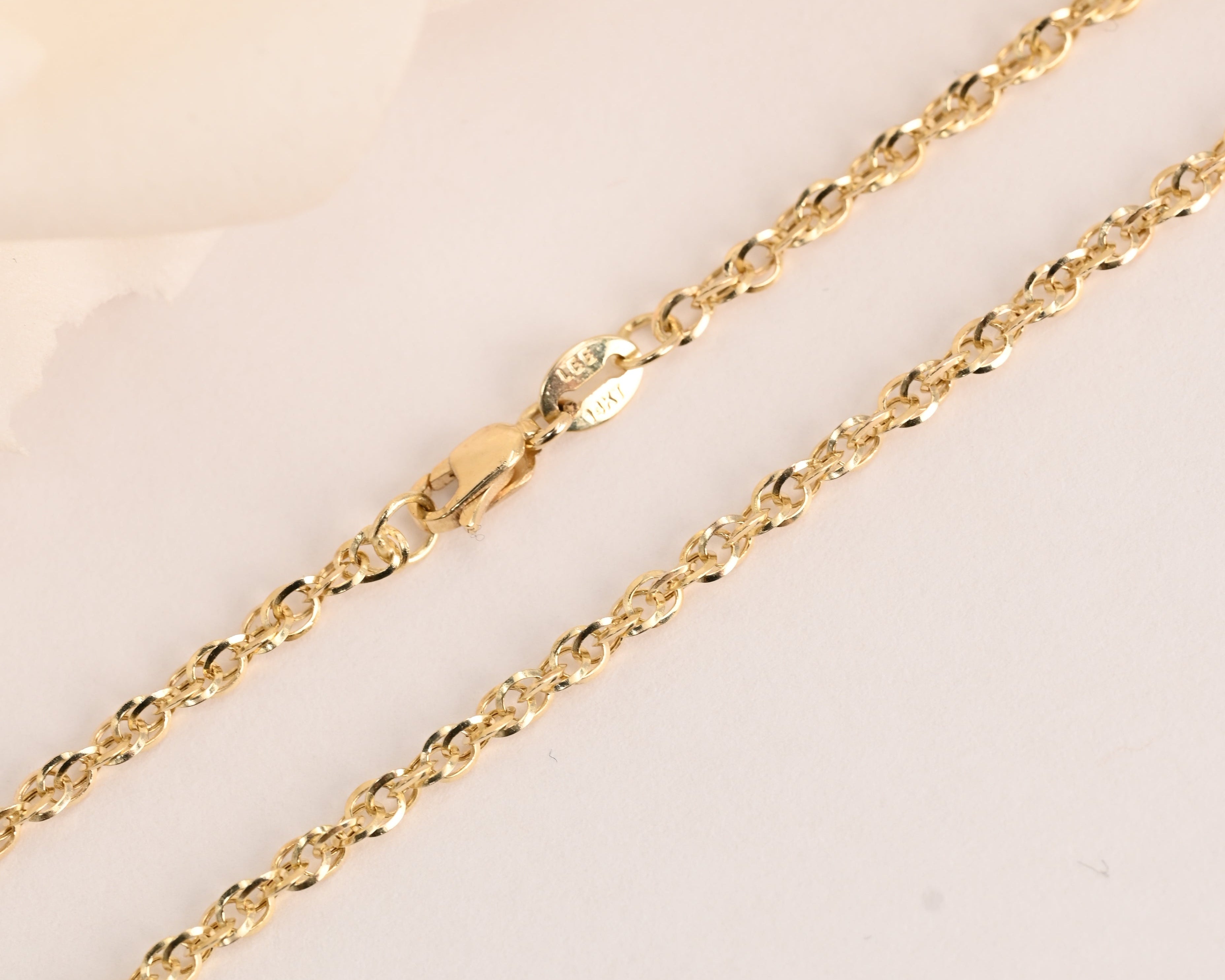 14k Double Link Rope Chain