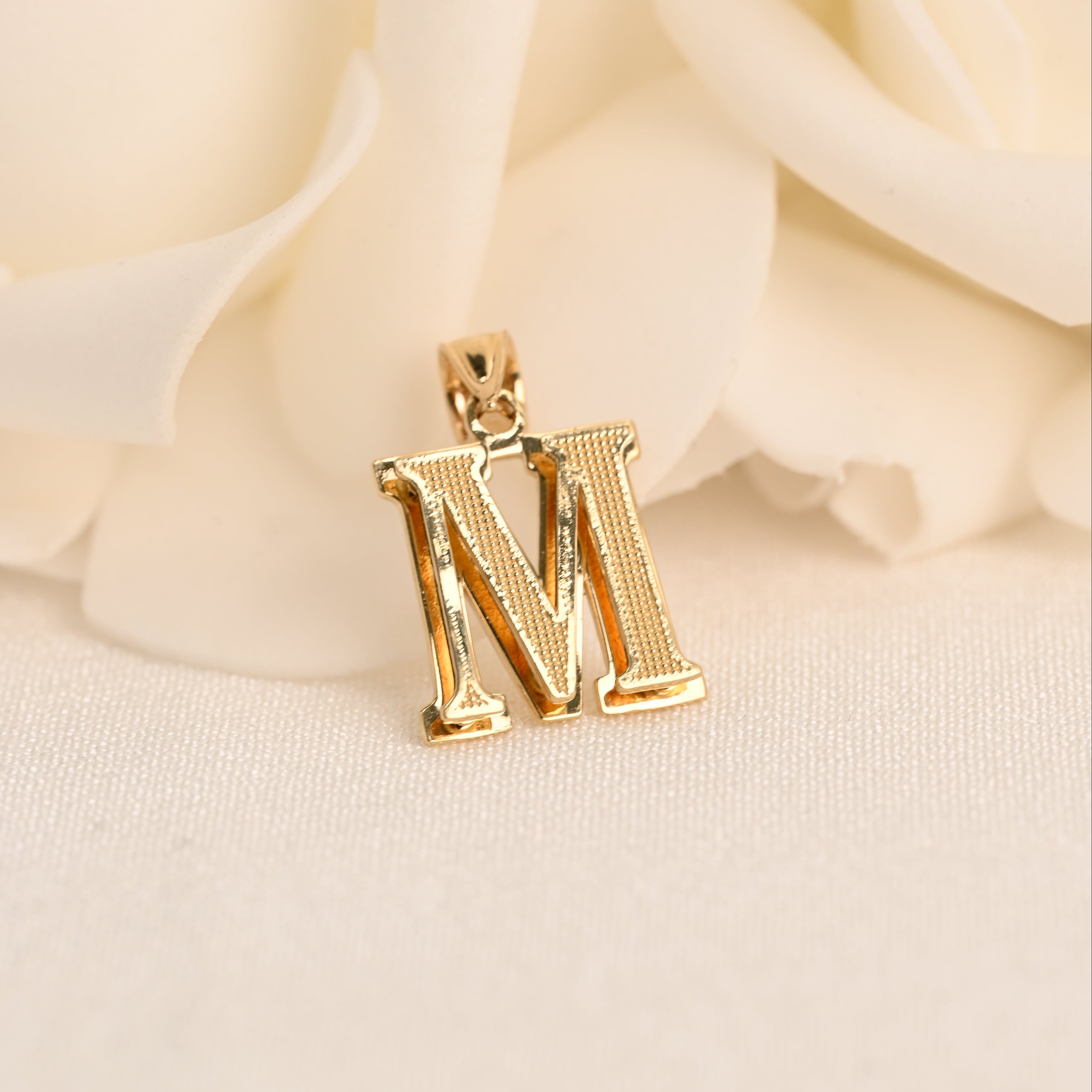 14K Initial Letter Pendant