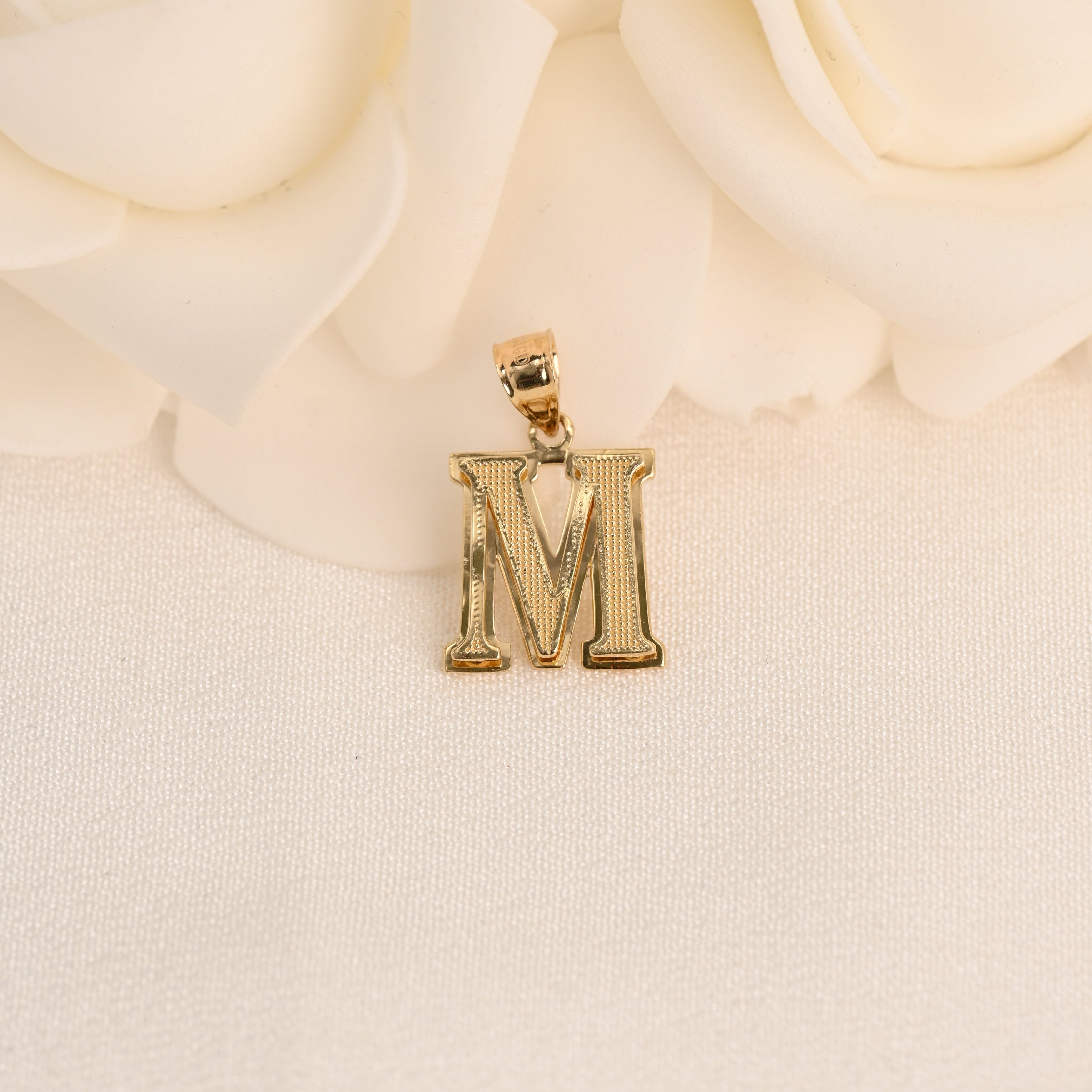 14K Initial Letter Pendant