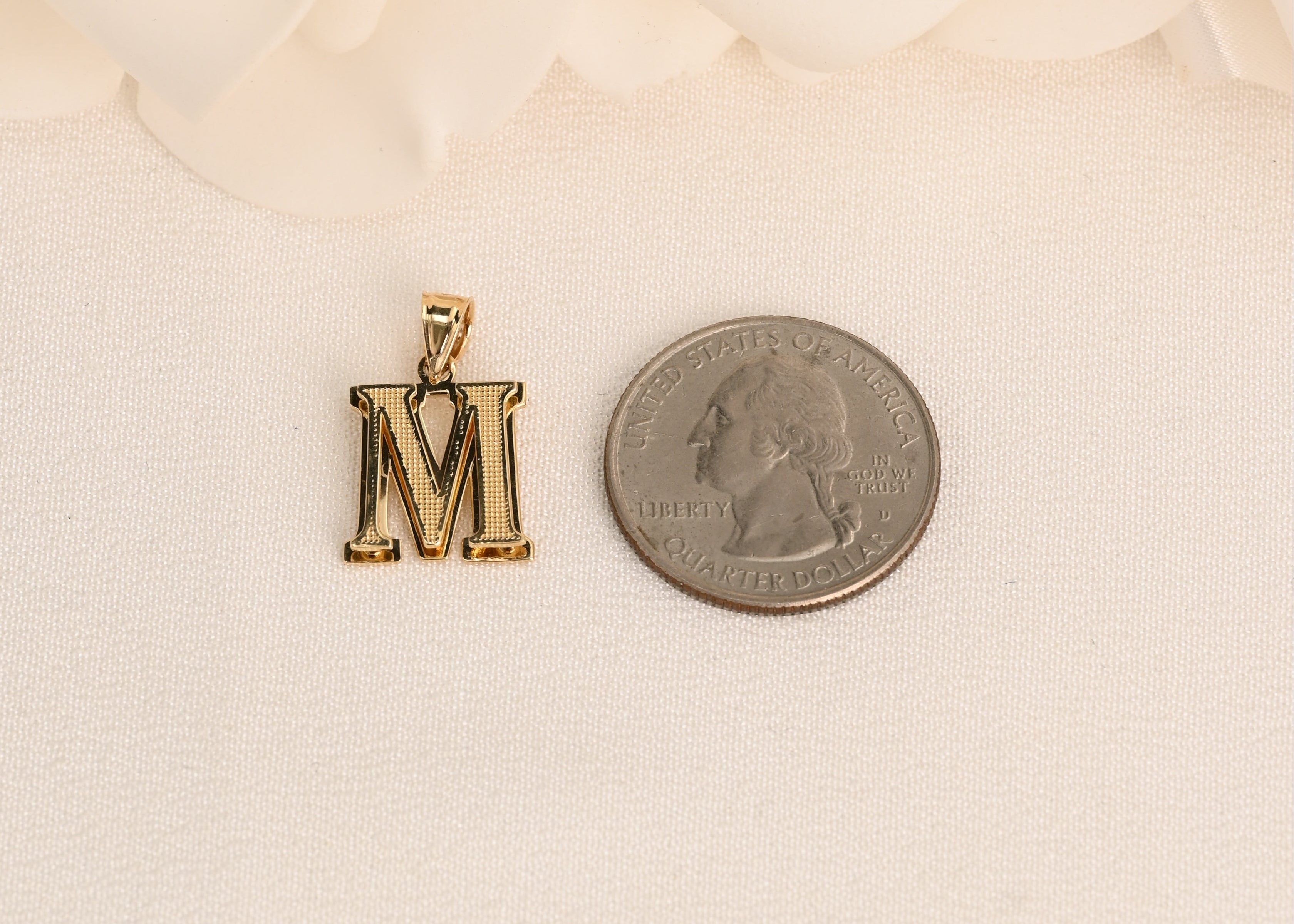 14K Initial Letter Pendant
