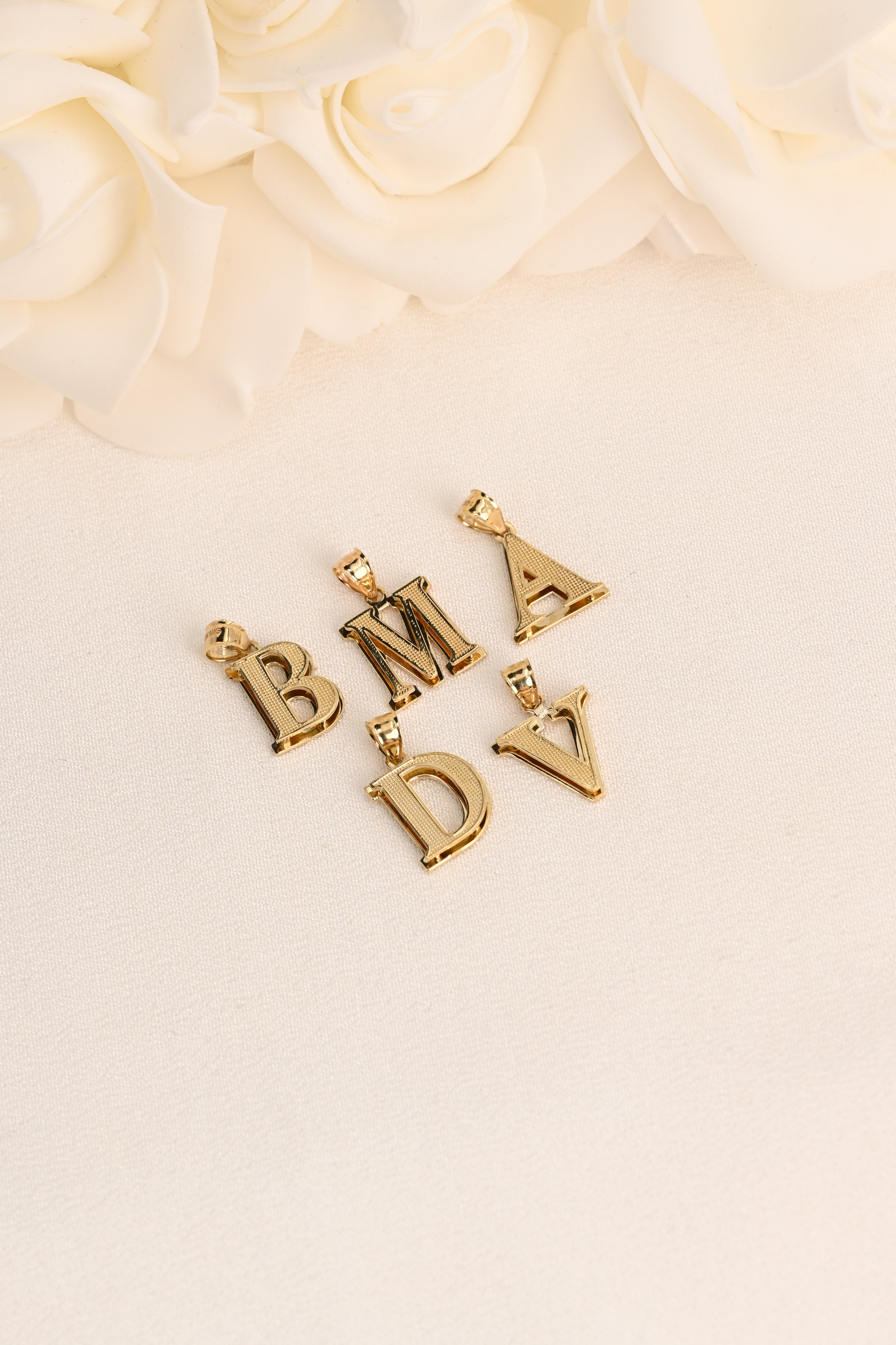 14K Initial Letter Pendant