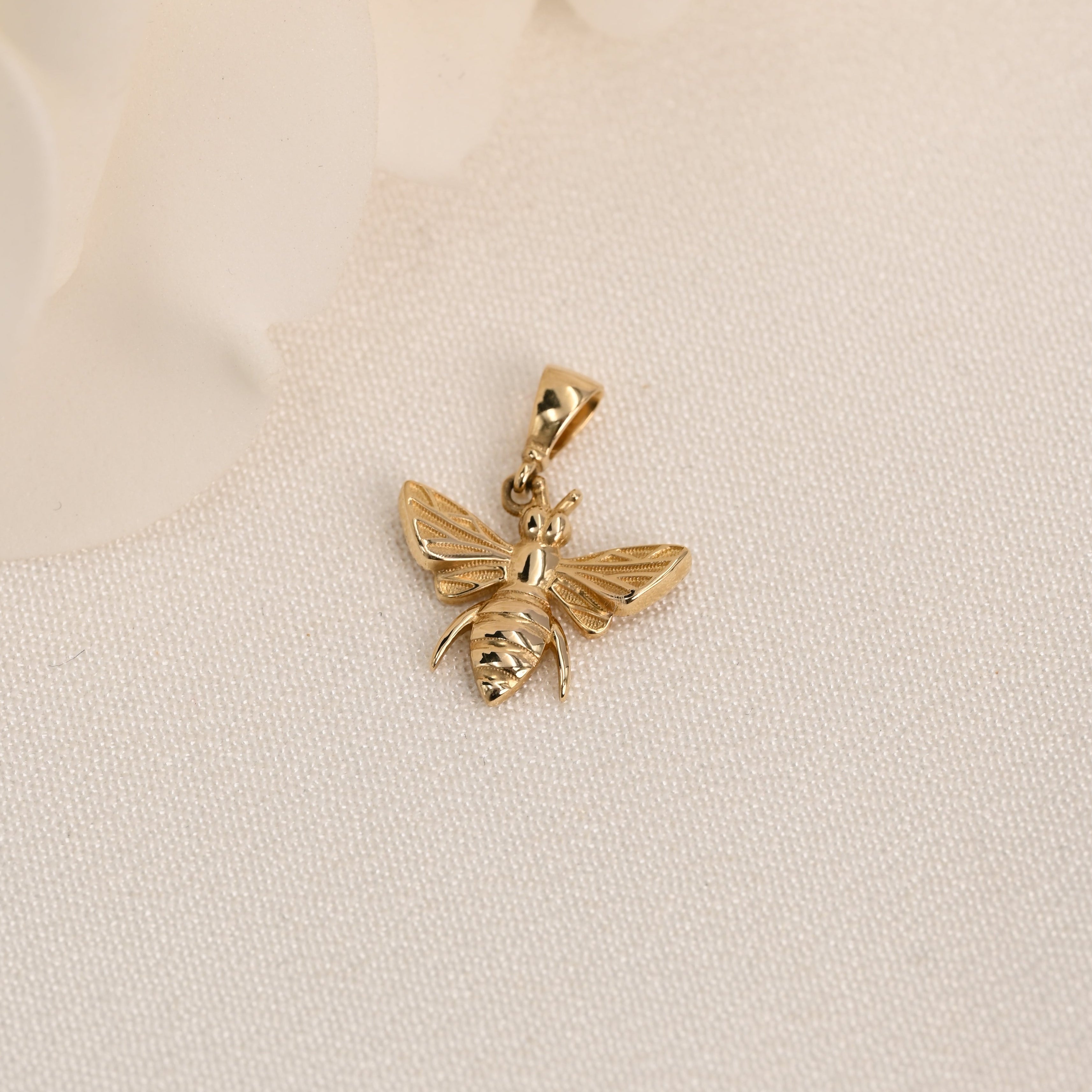 14K Honey Bee Pendant