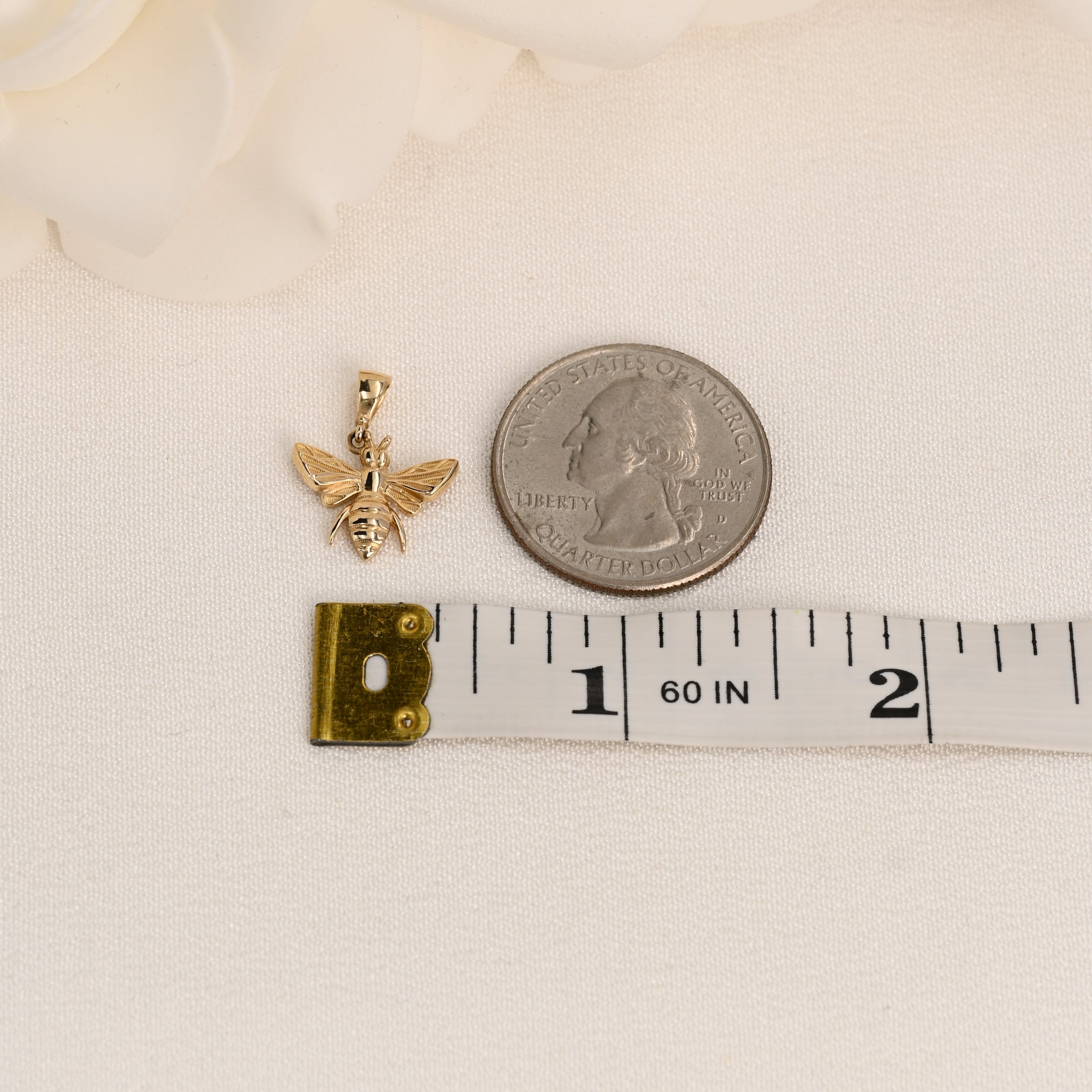 14K Honey Bee Pendant