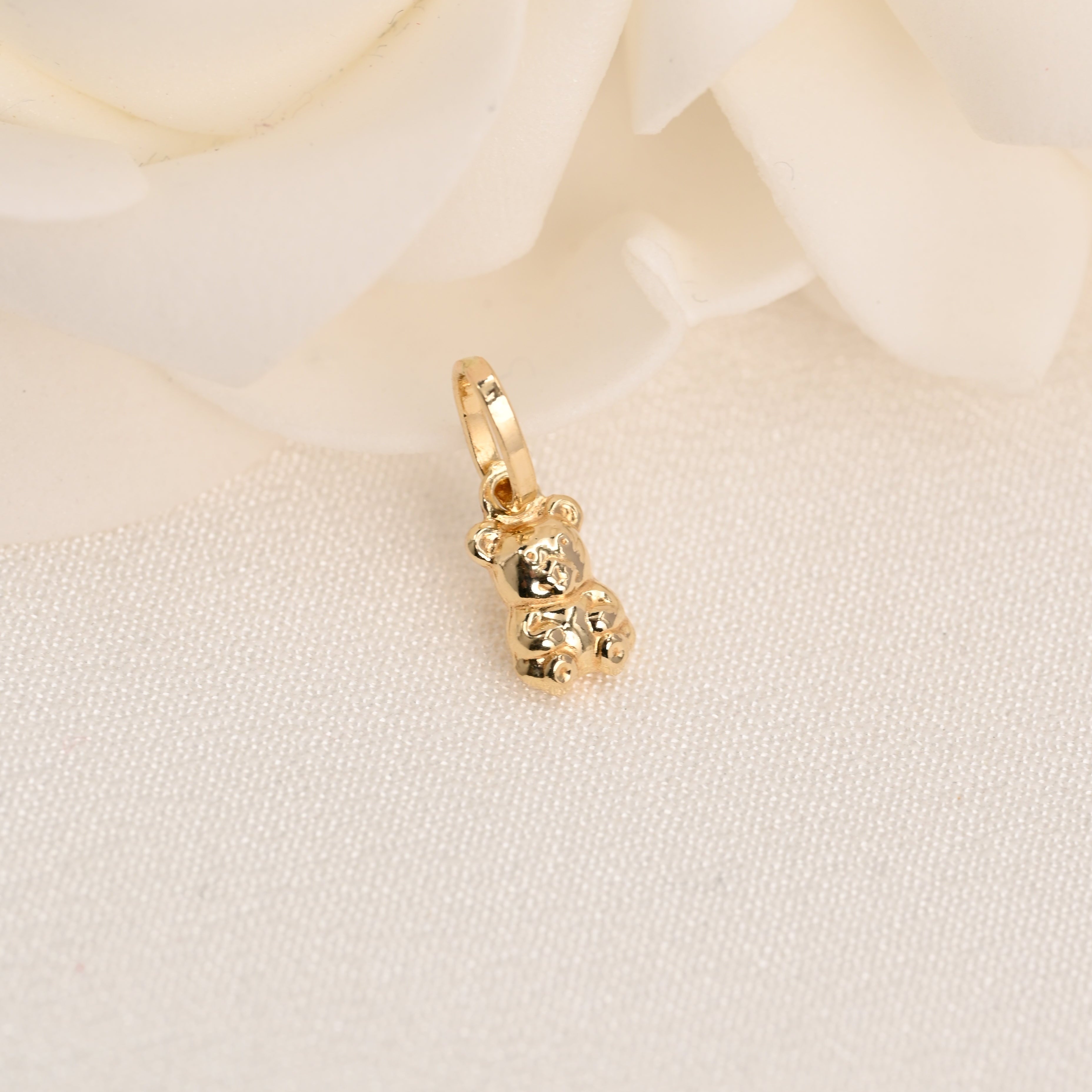 14K Mini Teddy Bear Pendant