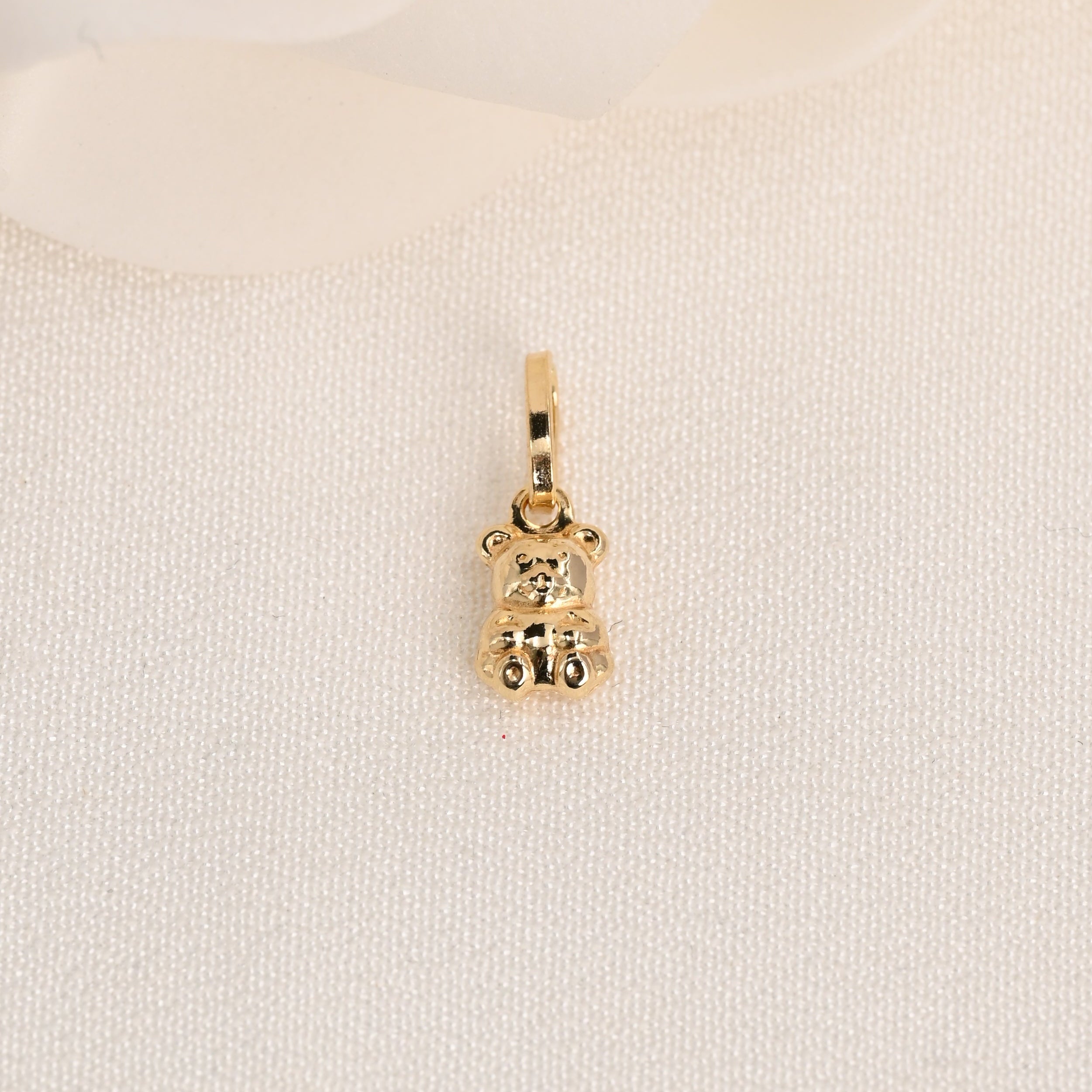 14K Mini Teddy Bear Pendant
