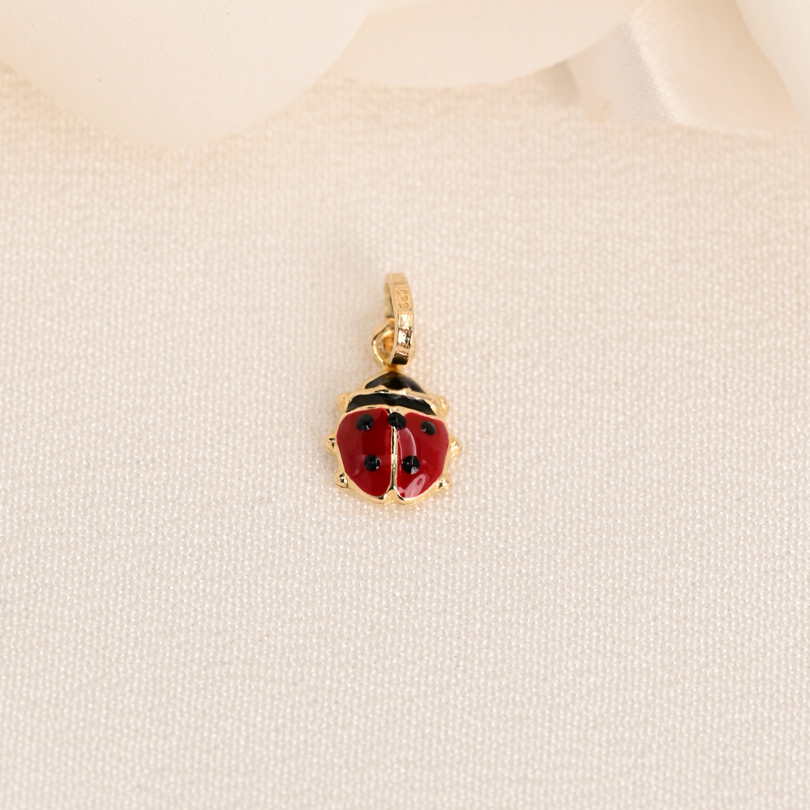 14k Mini Ladybug Pendant