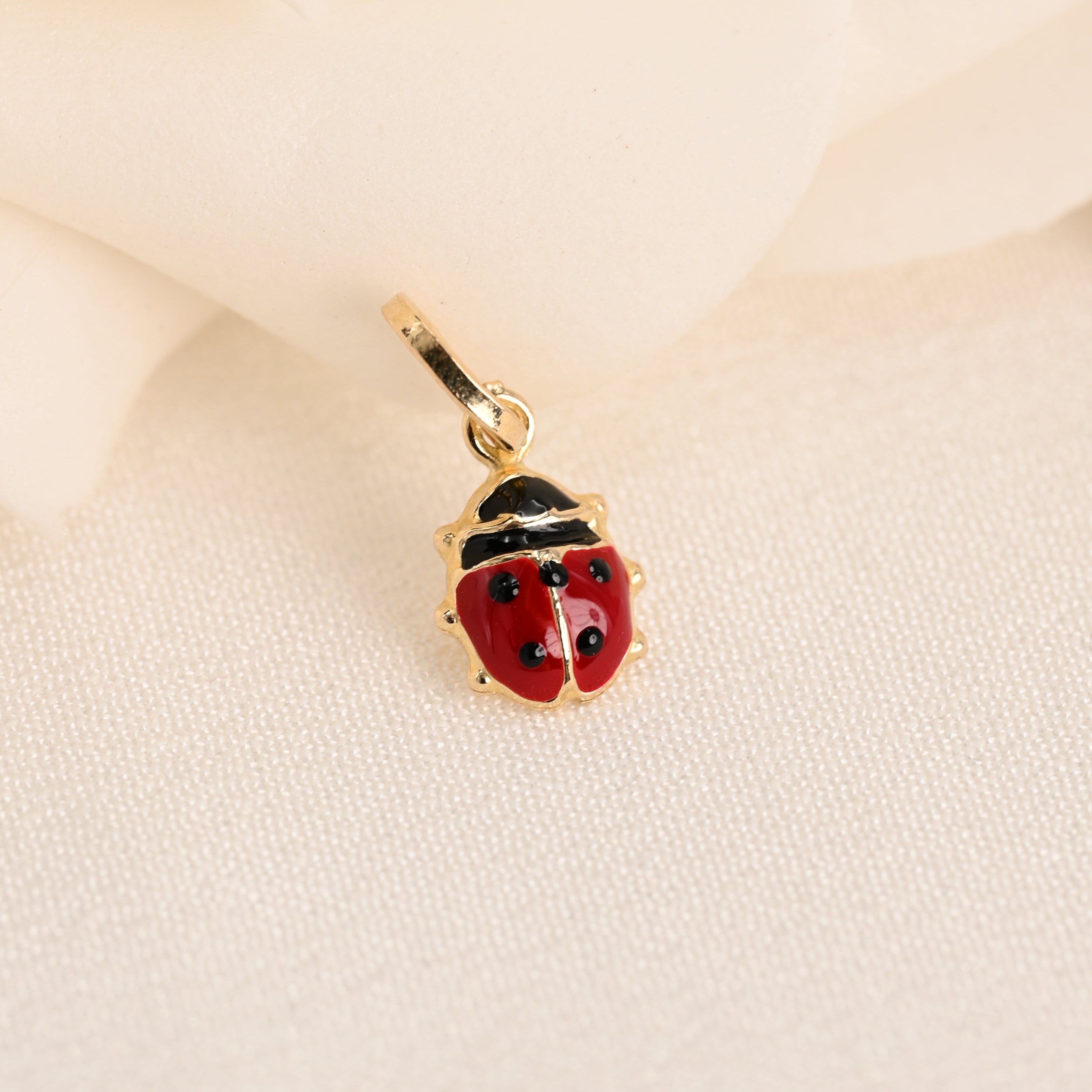 14k Mini Ladybug Pendant