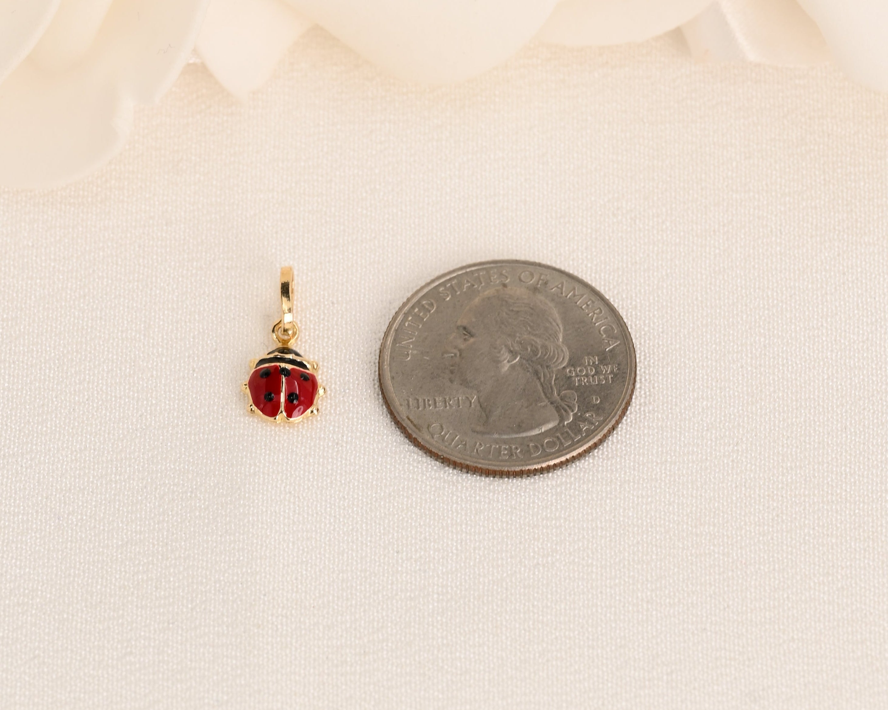 14k Mini Ladybug Pendant
