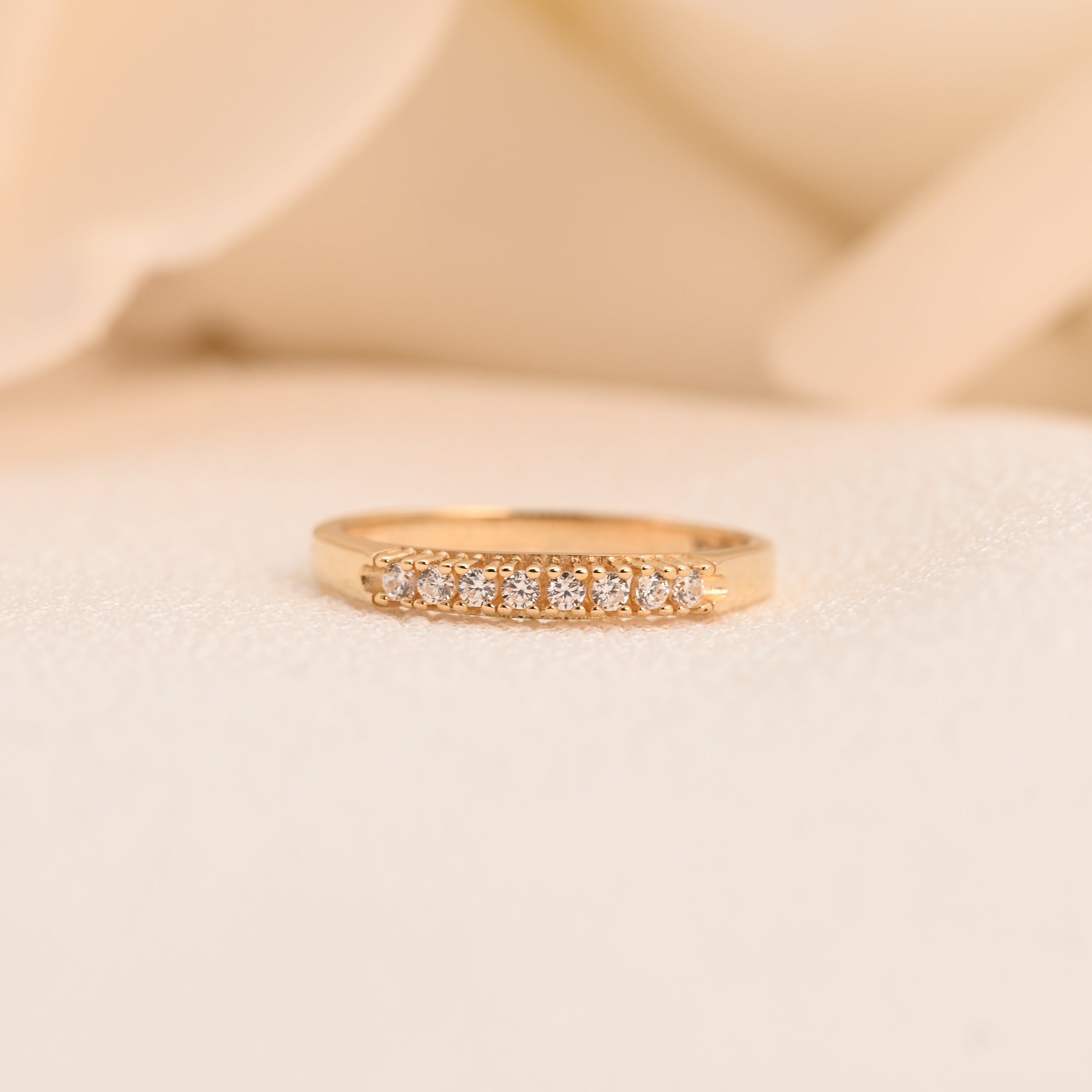 14K Dainty CZ Band
