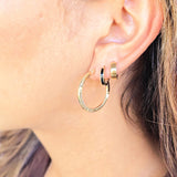 20mm, 25mm 30mm 14k Gold Diamond Cut Hoop Earrings  - Fine Jewelry - Real Gold - For Her