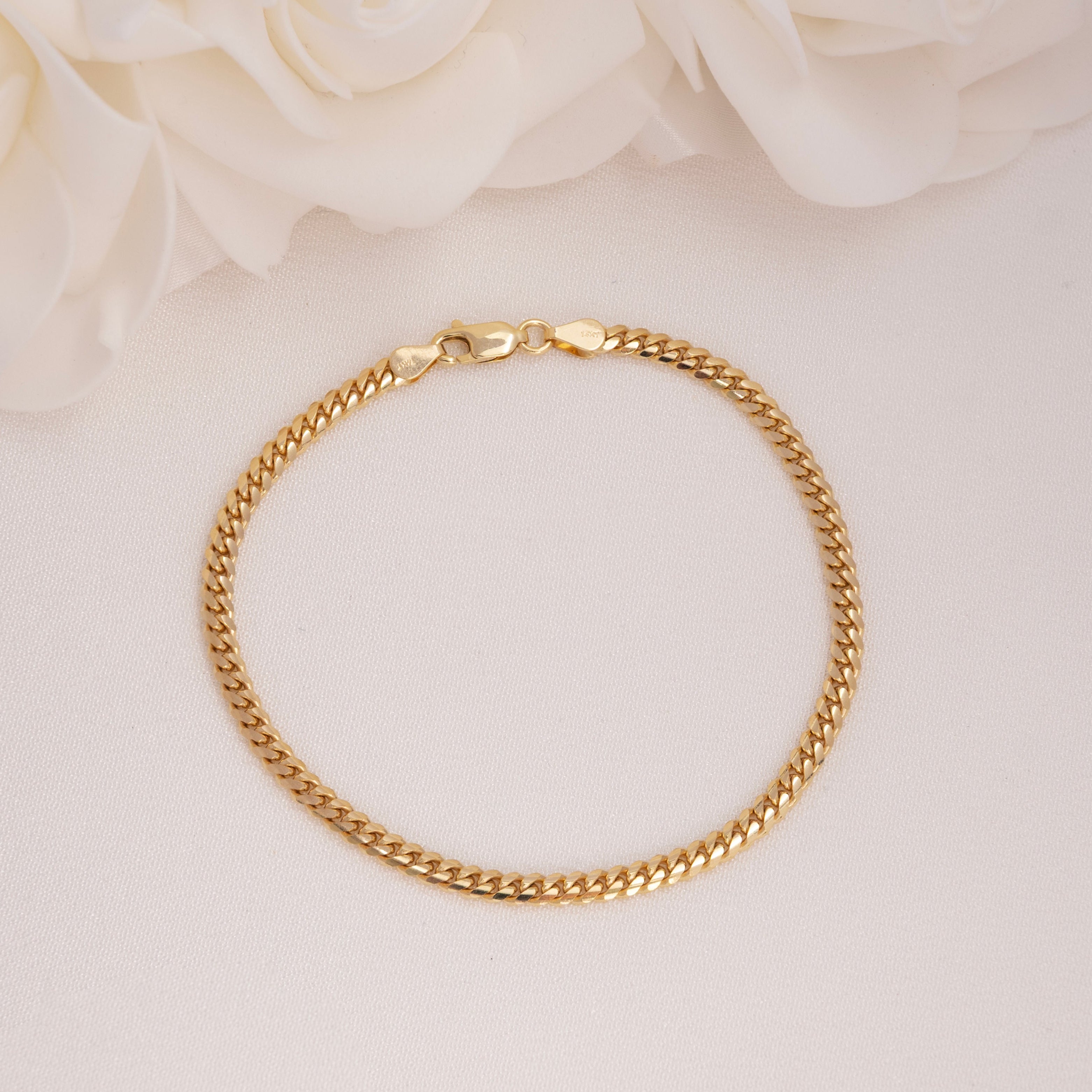 14K Miami Cuban Bracelet - 3.3mm