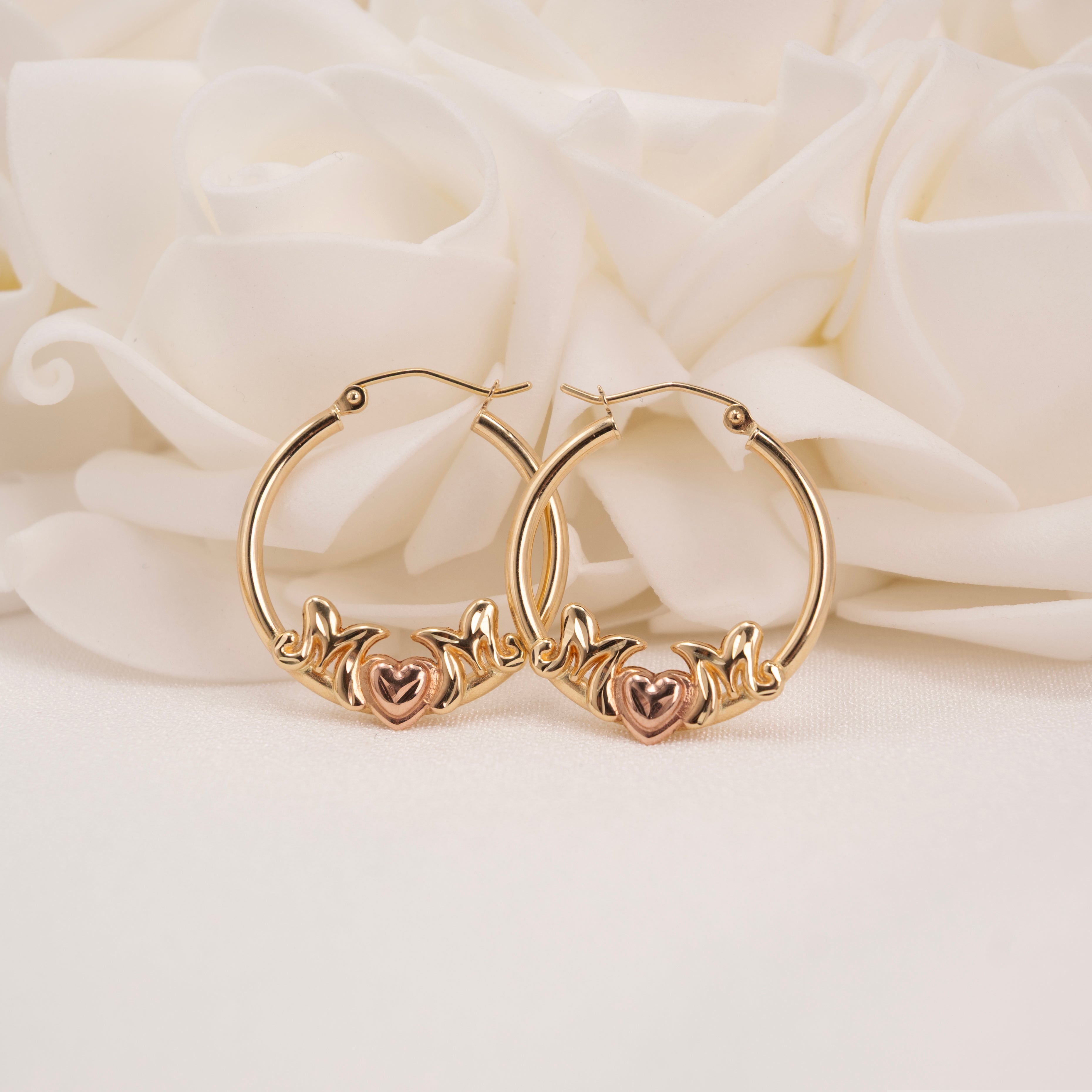 14k Mom Hoop Earrings