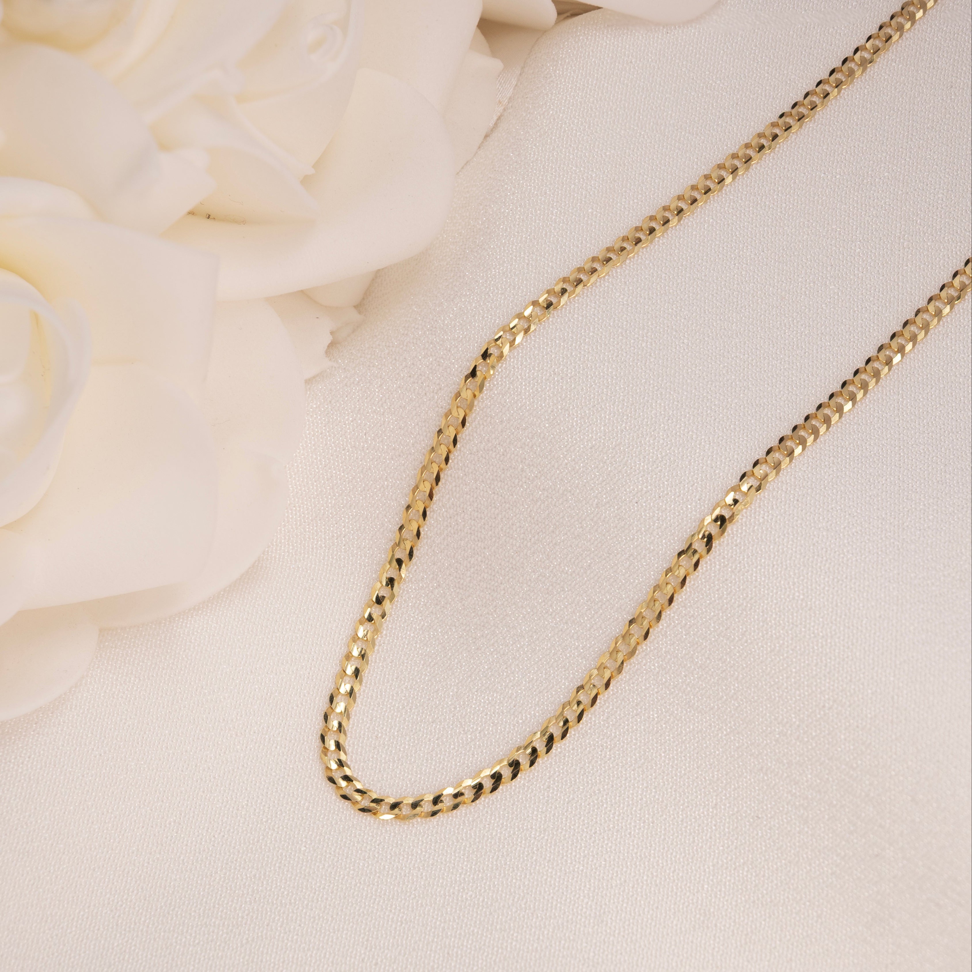 14k 2mm Curb Chain