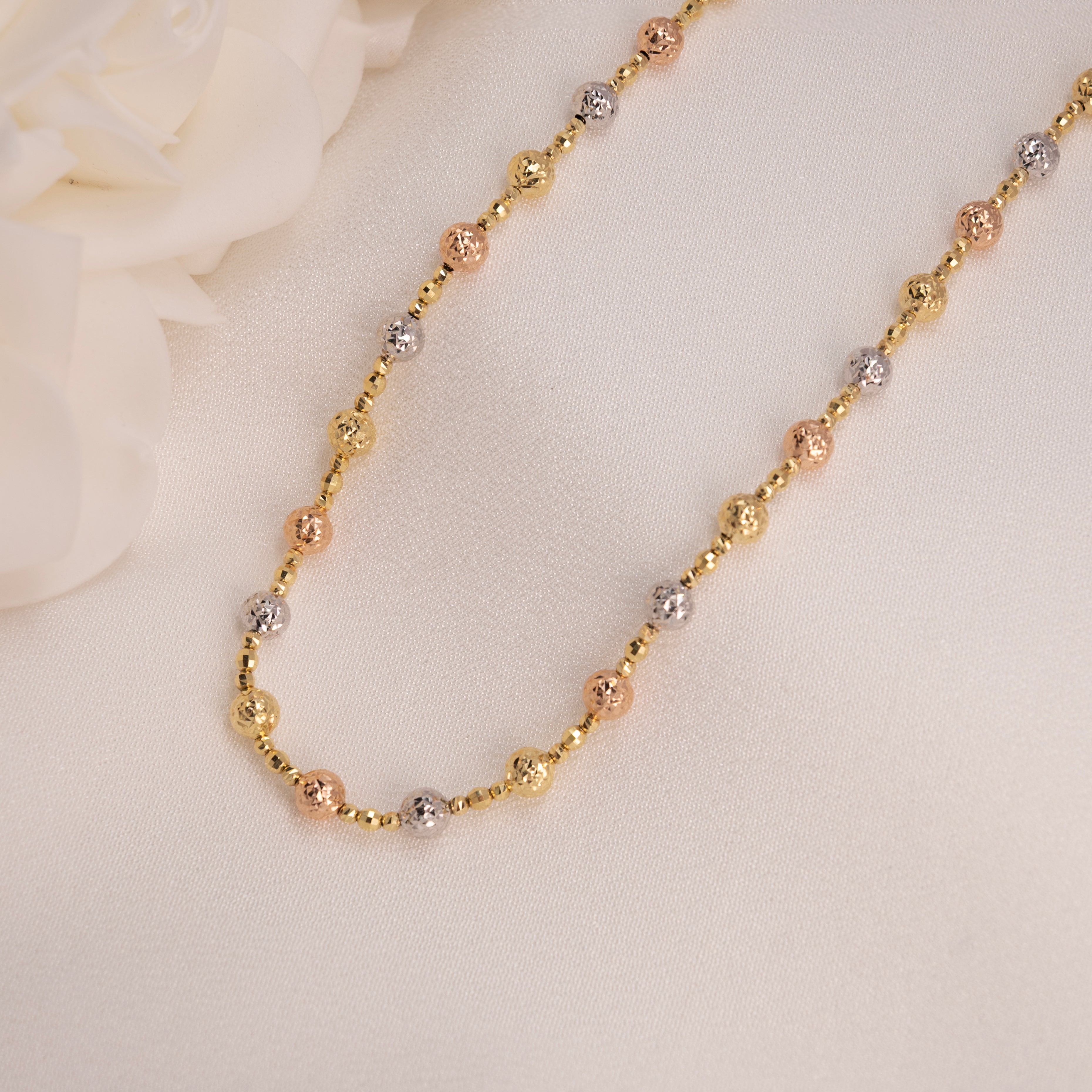14k Shiny Bead Necklace - Make a Statement