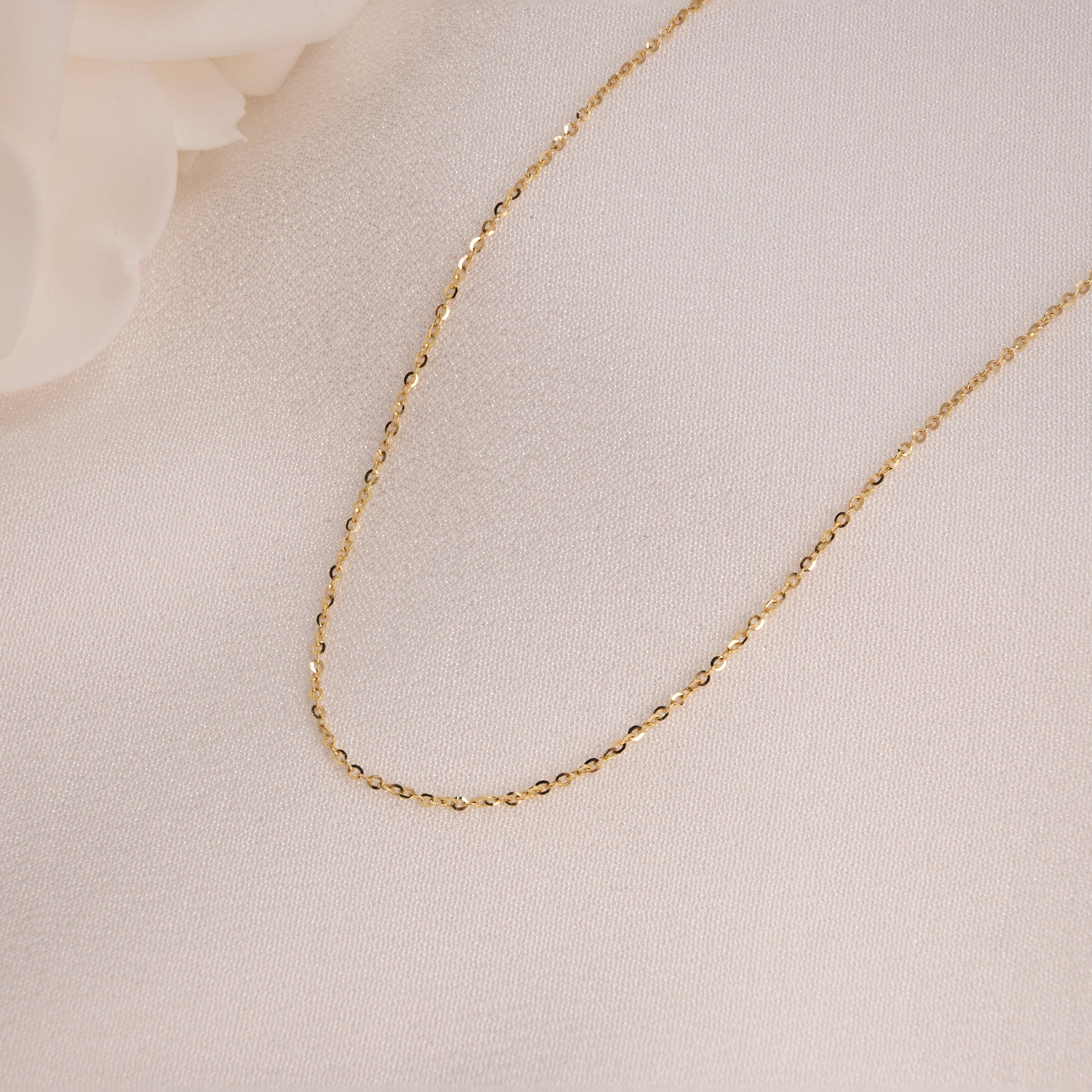 14k Shiny Cable Necklace - 1.2mm & 1.6mm