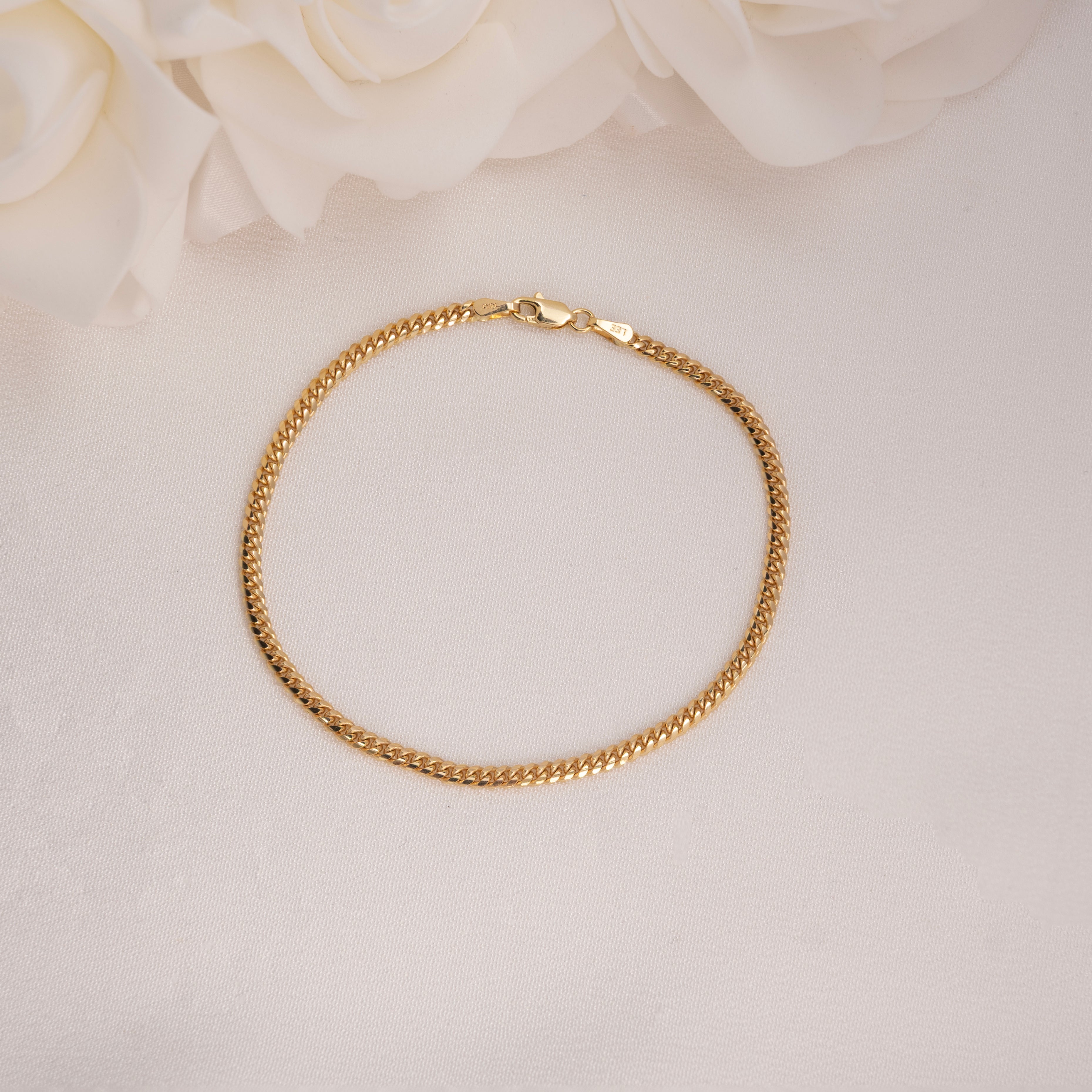 Dainty 14K Miami Cuban Bracelet - 2.7mm