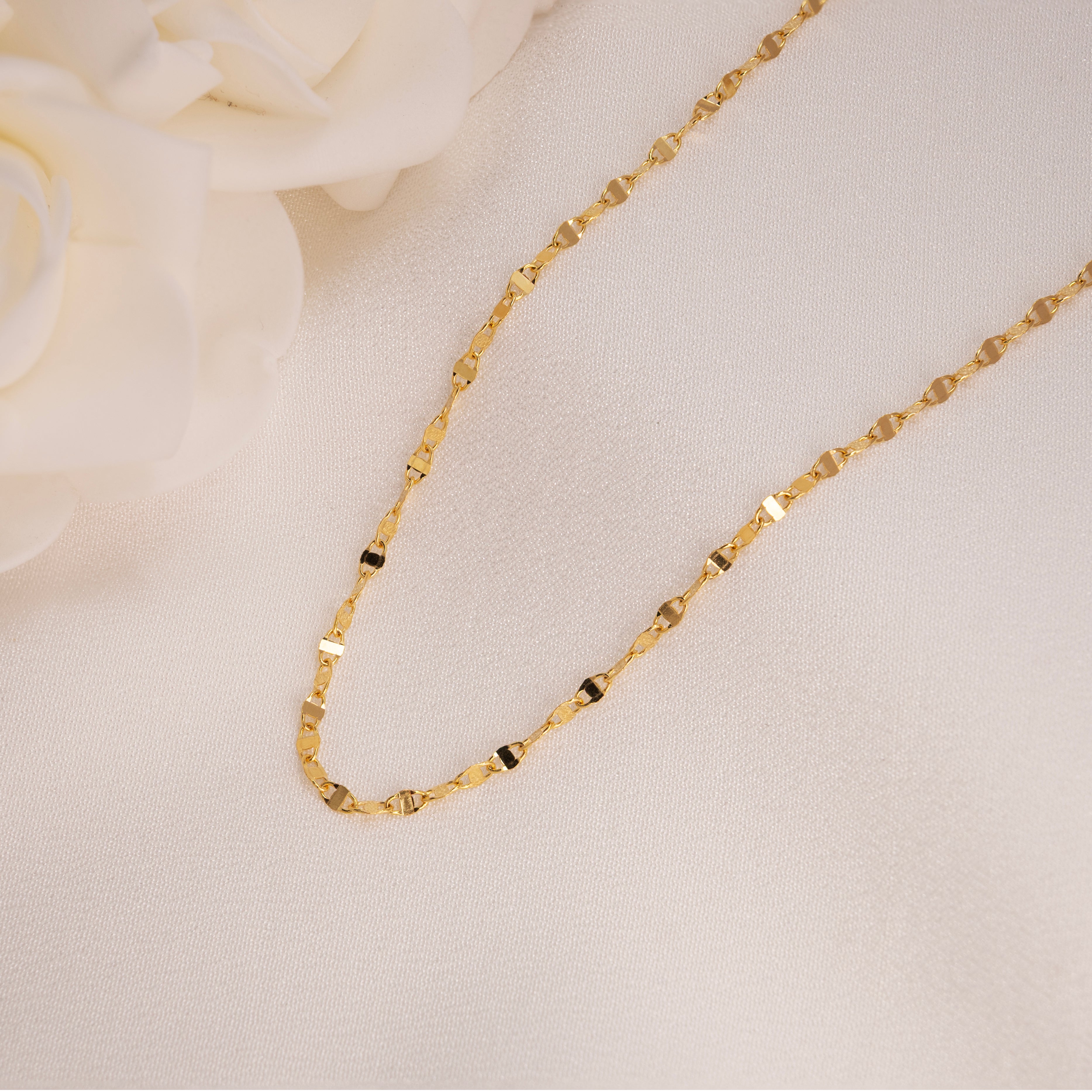 14k Mariner Mirror Necklace - 2.5MM