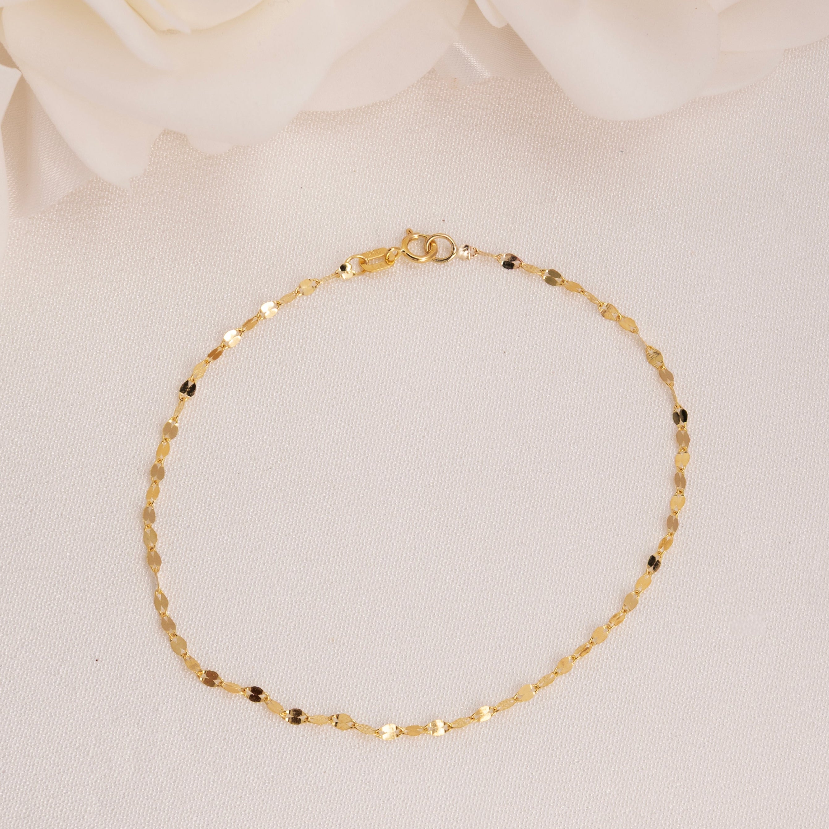 Dainty 14k Mirror Bracelet