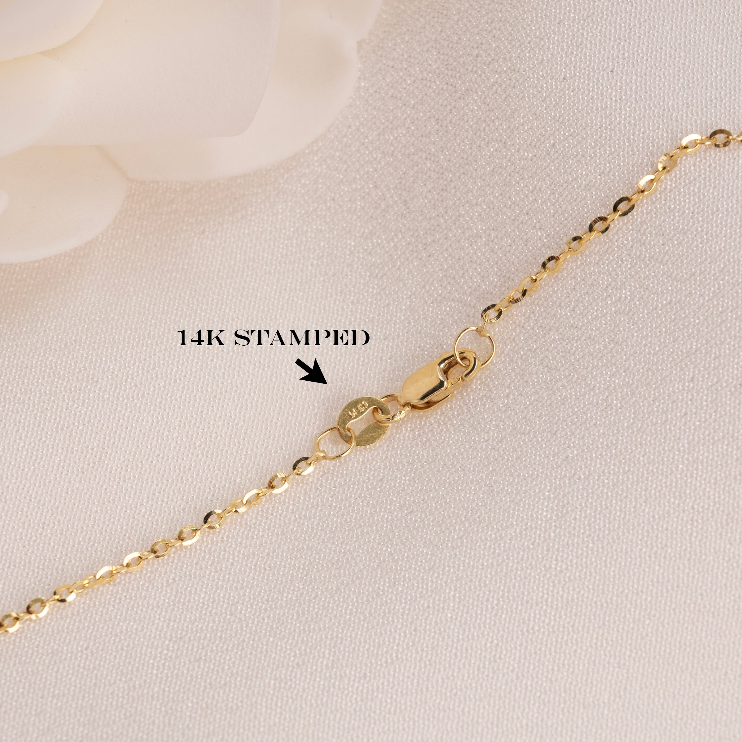 14k Shiny Cable Necklace - 1.2mm & 1.6mm