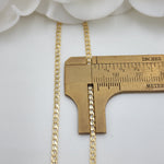 Solid 14k Gold 2.2mm Cuban Chains - 2.2mm - 16", 18", 20", 22", 24" - For Her - For Him - For kids
