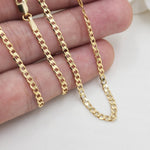 Solid 14k Gold 2.2mm Cuban Chains - 2.2mm - 16", 18", 20", 22", 24" - For Her - For Him - For kids