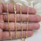 Solid 14k Gold 2.2mm Cuban Chains - 2.2mm - 16", 18", 20", 22", 24" - For Her - For Him - For kids