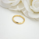 Solid Gold Wedding Bands - Polished Curved Bands for Her and For Him - Anniversary Gift - 14k, 18k.