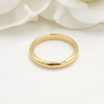Solid Gold Wedding Bands - Polished Curved Bands for Her and For Him - Anniversary Gift - 14k, 18k.