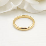 Solid Gold Wedding Bands - Polished Curved Bands for Her and For Him - Anniversary Gift - 14k, 18k.