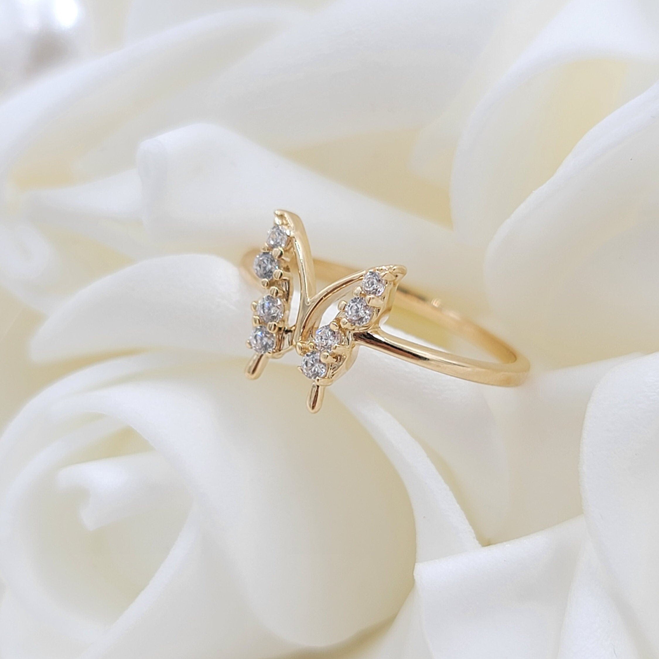 14k Butterfly Ring