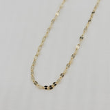 Solid 14k Gold Mirror Necklaces - Dainty and sparkling - Special design - Perfect Gift - 16, 18, 20, 22, 24 inches