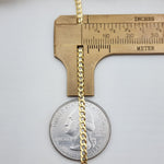 Solid 14k Gold 2.5mm Curb Cuban Link Chains - 16", 18", 20", 22", 24" - Cuban Link - For Her - For Him - For kids
