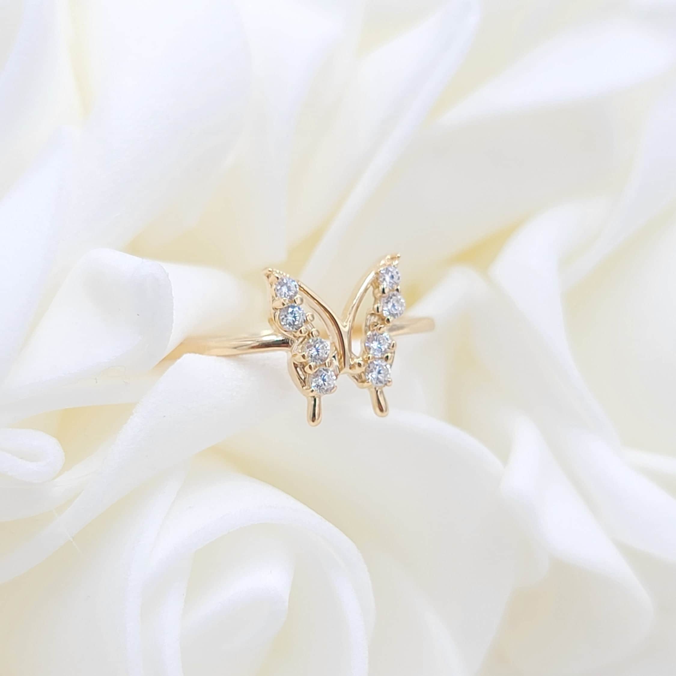 14k Butterfly Ring