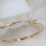 14K Yellow Gold Twisted Hoop Earrings - Unique and Versatile - For Everyday - Shiny