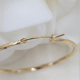 14K Yellow Gold Twisted Hoop Earrings - Unique and Versatile - For Everyday - Shiny