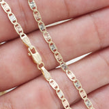 Real 14k Diamond Cut Star Valentino Chains - 16", 18", 20", 22", 24" - 2.7MM Thick - Shiny and Elegant