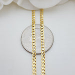 Solid 14k Gold 2.5mm Curb Cuban Link Chains - 16", 18", 20", 22", 24" - Cuban Link - For Her - For Him - For kids