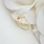 Solid 14k Gold Star Ring - Modern and Unique