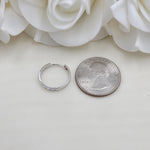 Solid 14k White Gold Channel setting CZ Huggies Earrings - Perfect For kids - Fine Jewelry