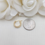 14k Gold Small Croissant Hoop Earrings - 15mm - 4mm Thick - For Her - Modern Jewelry