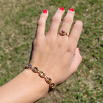 Real 14K Gold Puffed Mariner 8mm Bracelet - For Men - For Women - Fine jewelry
