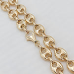 Real 14K Gold Puffed Mariner 8mm Bracelet - For Men - For Women - Fine jewelry