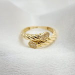 Solid 14k Gold Double Twisted Ring - Fine Jewelry - Real 14k Gold