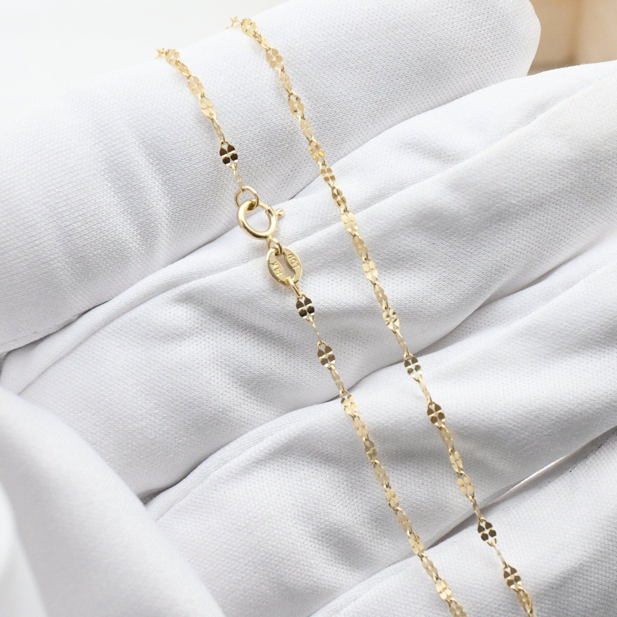 Solid 14k Gold Big key Necklace
